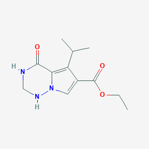 ethyl 4-oxo-5-propan-2-yl-2,3-dihydro-1H-pyrrolo[2,1-f][1,2,4]triazine-6-carboxylate