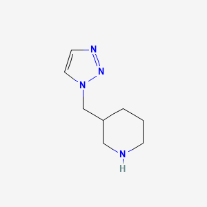 molecular formula C8H14N4 B12360137 3-(1H-1,2,3-triazol-1-ylmethyl)piperidine 