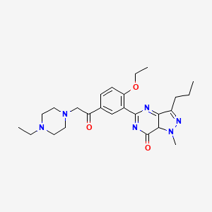 5-[2-ethoxy-5-[2-(4-ethylpiperazin-1-yl)acetyl]phenyl]-1-methyl-3-propyl-7aH-pyrazolo[4,3-d]pyrimidin-7-one