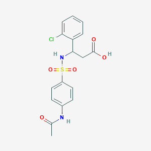 3-(2-Chlorophenyl)-3-(4-acetamidobenzenesulfonamido)propanoic acid