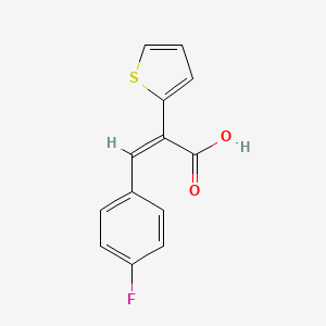 molecular formula C13H9FO2S B12360200 (E)-3-(4-fluorophenyl)-2-thiophen-2-ylprop-2-enoic acid 