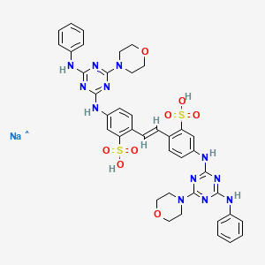 Benzenesulfonic acid,2,2'-(1,2-ethenediyl)bis[5-[[4-(4-morpholinyl)-6-(phenylamino)-1,3,5-triazin-2-yl]amino]-, disodium salt