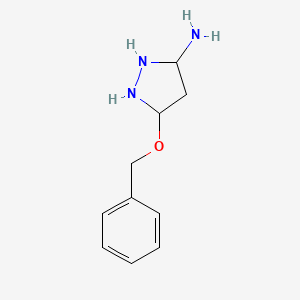 molecular formula C10H15N3O B12360248 5-Phenylmethoxypyrazolidin-3-amine 