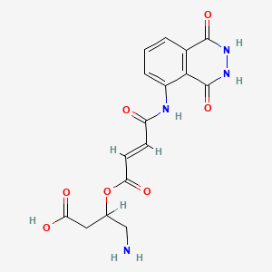 molecular formula C16H16N4O7 B1236026 Carnitinylmaleate-isoluminol CAS No. 76966-72-8