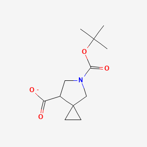 molecular formula C12H18NO4- B12360266 5-Azaspiro[2.4]heptane-5,7-dicarboxylic acid, 5-(1,1-dimethylethyl) ester 