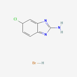 molecular formula C7H7BrClN3 B12360289 5-chloro-5H-benzimidazol-2-amine;hydrobromide 