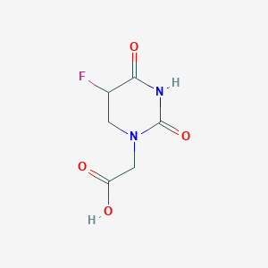 molecular formula C6H7FN2O4 B12360296 2-(5-Fluoro-2,4-dioxo-1,3-diazinan-1-yl)acetic acid 