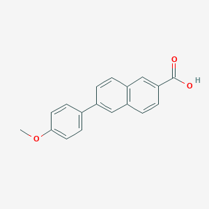 molecular formula C18H14O3 B123603 6-(4-Methoxyphenyl)naphthalene-2-carboxylic acid CAS No. 132292-17-2