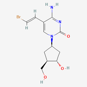 4-amino-5-[(E)-2-bromovinyl]-1-[(1R,3S,4R)-3-hydroxy-4-(hydroxymethyl)cyclopentyl]pyrimidin-2-one