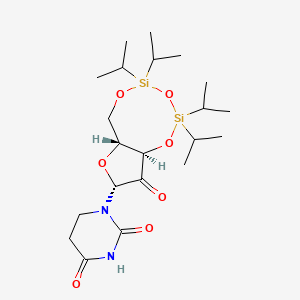 molecular formula C21H38N2O7Si2 B12360347 1-[(6aR,8R,9aR)-9-oxo-2,2,4,4-tetra(propan-2-yl)-6a,9a-dihydro-6H-furo[3,2-f][1,3,5,2,4]trioxadisilocin-8-yl]-1,3-diazinane-2,4-dione 