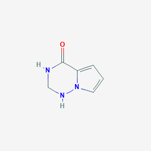 molecular formula C6H7N3O B12360366 2,3-dihydro-1H-pyrrolo[2,1-f][1,2,4]triazin-4-one 