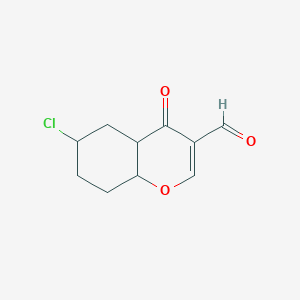 6-Chloro-4-oxo-4a,5,6,7,8,8a-hexahydrochromene-3-carbaldehyde