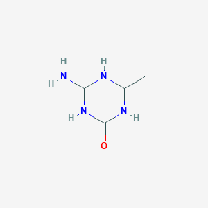 molecular formula C4H10N4O B12360393 4-Amino-6-methyl-1,3,5-triazinan-2-one 