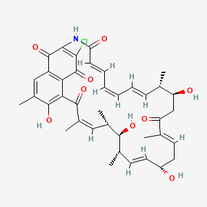 molecular formula C39H44ClNO9 B12360405 (7Z,9S,10S,11S,12E,14S,16E,20S,21S,22E,24Z,26E)-31-chloro-4,10,14,20-tetrahydroxy-3,7,9,11,17,21-hexamethyl-29-azatricyclo[28.3.1.05,33]tetratriaconta-1(33),2,4,7,12,16,22,24,26,30-decaene-6,18,28,32,34-pentone 