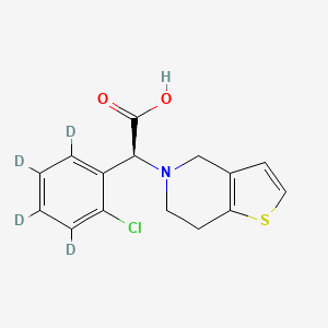 molecular formula C15H14ClNO2S B12360443 (2S)-2-(2-chloro-3,4,5,6-tetradeuteriophenyl)-2-(6,7-dihydro-4H-thieno[3,2-c]pyridin-5-yl)acetic acid 