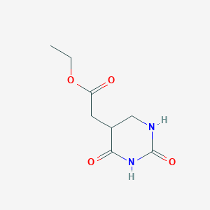 molecular formula C8H12N2O4 B12360451 Ethyl 2-(2,4-dioxo-1,3-diazinan-5-yl)acetate 