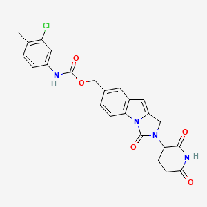 [2-(2,6-dioxopiperidin-3-yl)-1-oxo-3H-imidazo[1,5-a]indol-6-yl]methyl N-(3-chloro-4-methylphenyl)carbamate