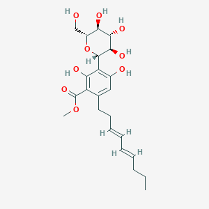 molecular formula C23H32O9 B12360461 methyl 2,4-dihydroxy-6-[(3E,5E)-nona-3,5-dienyl]-3-[(2S,3R,4R,5S,6R)-3,4,5-trihydroxy-6-(hydroxymethyl)oxan-2-yl]benzoate 