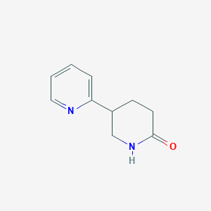 molecular formula C10H12N2O B12360481 5-Pyridin-2-ylpiperidin-2-one 