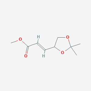 molecular formula C9H14O4 B12360489 Methyl3-(2,2-dimethyl-1,3-dioxolan-4-yl)prop-2-enoate 