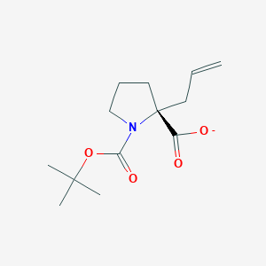 molecular formula C13H20NO4- B12360523 1,2-Pyrrolidinedicarboxylic acid, 2-(2-propen-1-yl)-, 1-(1,1-dimethylethyl) ester, (2R)- 