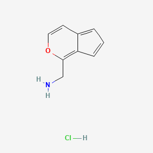 molecular formula C9H10ClNO B12360534 Cyclopenta[c]pyran-1-ylmethanamine;hydrochloride 