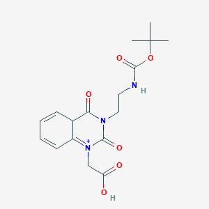 molecular formula C17H22N3O6+ B12360566 2-[3-[2-[(2-methylpropan-2-yl)oxycarbonylamino]ethyl]-2,4-dioxo-4aH-quinazolin-1-ium-1-yl]acetic acid 