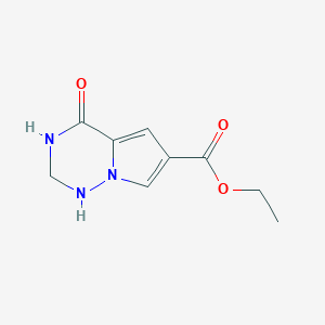 ethyl 4-oxo-2,3-dihydro-1H-pyrrolo[2,1-f][1,2,4]triazine-6-carboxylate