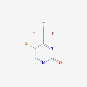 molecular formula C5H2BrF3N2O B12360593 5-bromo-4-(trifluoromethyl)-5H-pyrimidin-2-one 