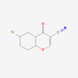 molecular formula C10H10BrNO2 B12360603 6-Bromo-4-oxo-4a,5,6,7,8,8a-hexahydrochromene-3-carbonitrile 