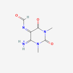 molecular formula C7H9N4O3+ B12360687 (5-Formylimino-1,3-dimethyl-2,6-dioxo-1,3-diazinan-4-ylidene)azanium 