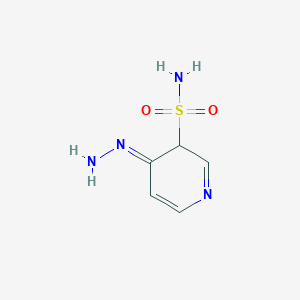 molecular formula C5H8N4O2S B12360694 3-Pyridinesulfonamide,4-hydrazino-(9CI) 