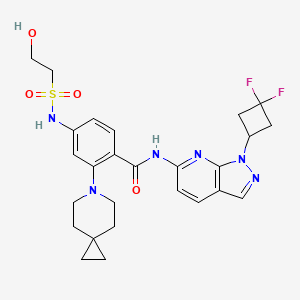 molecular formula C26H30F2N6O4S B12360713 2-(6-azaspiro[2.5]octan-6-yl)-N-[1-(3,3-difluorocyclobutyl)pyrazolo[3,4-b]pyridin-6-yl]-4-(2-hydroxyethylsulfonylamino)benzamide 