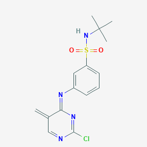 molecular formula C15H17ClN4O2S B12360714 N-tert-butyl-3-[(2-chloro-5-methylidenepyrimidin-4-ylidene)amino]benzenesulfonamide 