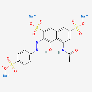 trisodium;5-acetamido-4-hydroxy-3-[(4-sulfonatophenyl)diazenyl]naphthalene-2,7-disulfonate