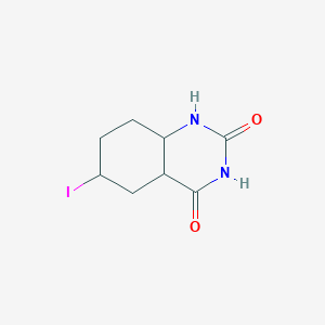 molecular formula C8H11IN2O2 B12360728 6-iodo-4a,5,6,7,8,8a-hexahydro-1H-quinazoline-2,4-dione 