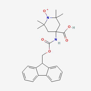 molecular formula C25H29N2O5 B12360749 1-Piperidinyloxy,4-carboxy-4-[[(9H-fluoren-9-ylmethoxy)carbonyl]amino]-2,2,6,6-tetramethyl- 