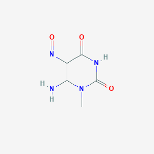 molecular formula C5H8N4O3 B12360755 6-Amino-1-methyl-5-nitroso-1,3-diazinane-2,4-dione 