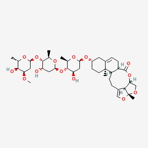 molecular formula C40H60O14 B12360756 (4S,5R,8S,13R,16S,19R,22R)-8-[(2R,4R,5S,6R)-4-hydroxy-5-[(2S,4S,5S,6R)-4-hydroxy-5-[(2S,4R,5S,6S)-5-hydroxy-4-methoxy-6-methyloxan-2-yl]oxy-6-methyloxan-2-yl]oxy-6-methyloxan-2-yl]oxy-5,19-dimethyl-15,18,20-trioxapentacyclo[14.5.1.04,13.05,10.019,22]docosa-1(21),10-dien-14-one 