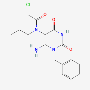 N-(6-amino-1-benzyl-2,4-dioxo-1,3-diazinan-5-yl)-2-chloro-N-propylacetamide