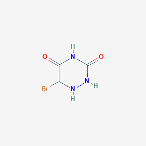 molecular formula C3H4BrN3O2 B12360804 6-Bromo-1,2,4-triazinane-3,5-dione 