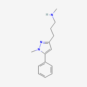 molecular formula C14H19N3 B12360820 Methyl[3-(1-methyl-5-phenyl-1H-pyrazol-3-yl)propyl]amine 