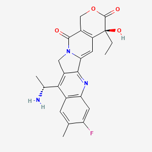 (19S)-10-[(1R)-1-aminoethyl]-19-ethyl-6-fluoro-19-hydroxy-7-methyl-17-oxa-3,13-diazapentacyclo[11.8.0.02,11.04,9.015,20]henicosa-1(21),2,4(9),5,7,10,15(20)-heptaene-14,18-dione