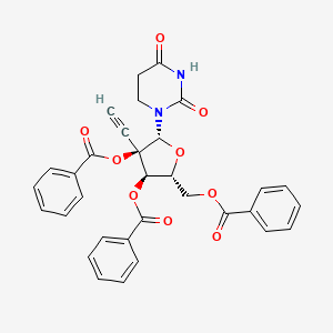 [(2R,3R,4R,5R)-3,4-dibenzoyloxy-5-(2,4-dioxo-1,3-diazinan-1-yl)-4-ethynyloxolan-2-yl]methyl benzoate