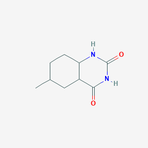 molecular formula C9H14N2O2 B12360856 6-methyl-4a,5,6,7,8,8a-hexahydro-1H-quinazoline-2,4-dione 