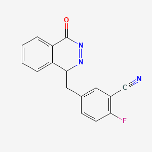 molecular formula C16H10FN3O B12360889 2-fluoro-5-[(4-oxo-1H-phthalazin-1-yl)methyl]benzonitrile 