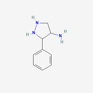 molecular formula C9H13N3 B12360927 3-Phenylpyrazolidin-4-amine 