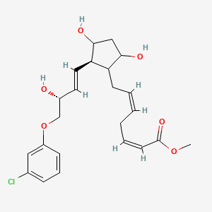 molecular formula C23H29ClO6 B1236096 methyl (2Z,5Z)-7-[(2R)-2-[(E,3R)-4-(3-chlorophenoxy)-3-hydroxybut-1-enyl]-3,5-dihydroxycyclopentyl]hepta-2,5-dienoate 
