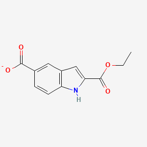 molecular formula C12H10NO4- B12360993 1H-Indole-2,5-dicarboxylic acid, 2-ethyl ester 