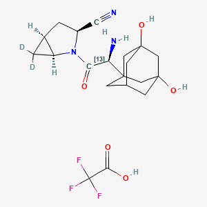 (1S,3S,5S)-2-[(2S)-2-amino-2-(3,5-dihydroxy-1-adamantyl)acetyl]-6,6-dideuterio-2-azabicyclo[3.1.0]hexane-3-carbonitrile;2,2,2-trifluoroacetic acid